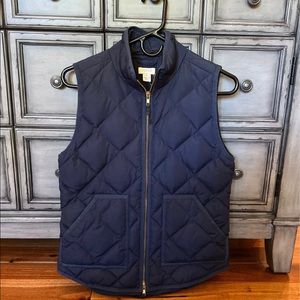 J. Crew Navy Quilted Vest
